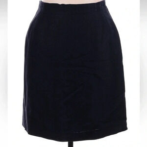 Giorgio Sant’Angelo Collectible Gold Vintage Navy Linen Blend Skirt Size 16